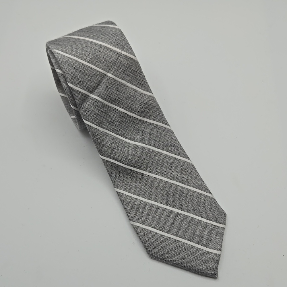 Damen + Hastings | Gray Striped Tie